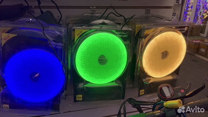 Гибкий неон/ Led лента 5 м ассорти