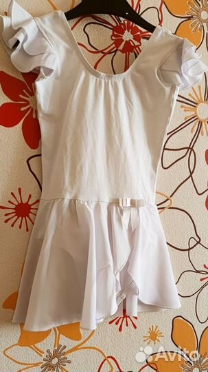 Купальник гимнастический с юбкой 104-110 см