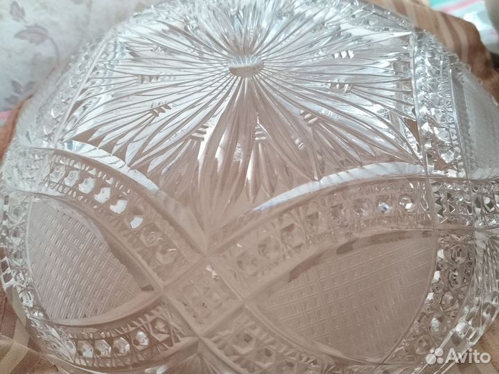 Ваза для фруктов хрусталь СССР