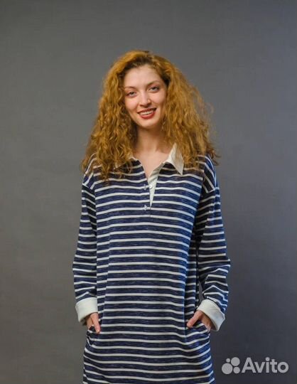 Платье Emmanuelle женское синий меланж (M-L)