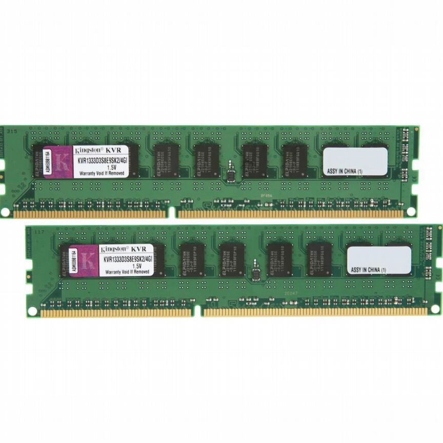 [KVR1333D3S8E9SK2/4GI] Оперативная Память Kingston Kvr1333d3s8e9sk2/4gi