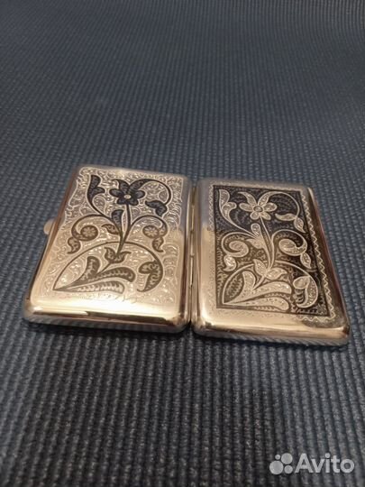 Портсигар серебряный ручной работы Кубачи 875-й пр