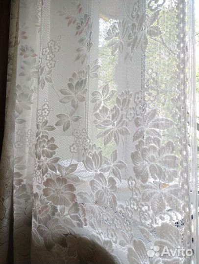 Штора шелковая, тюли