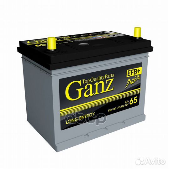 Аккумулятор ganz asia EFB 65 А/ч обратная R+