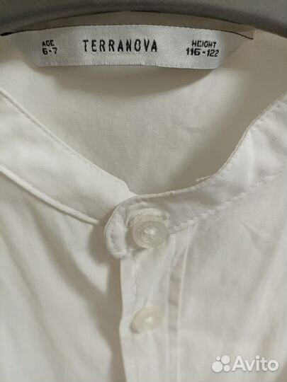 Белая рубашка для мальчика 116-122