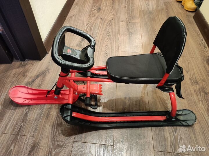 Снегокат детский со спинкой