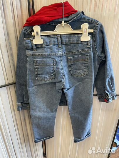 Джинсовый костюм для девочки 104