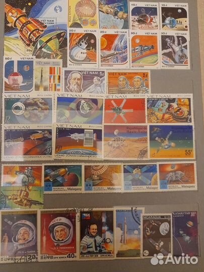 Почтовые марки тема космос