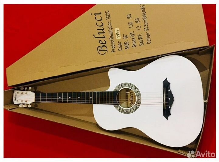Гитара новая акустическая Belucci BC3810WH