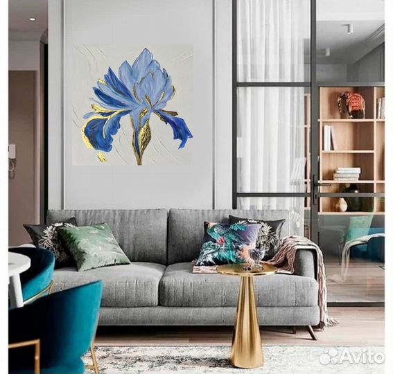 Картина, 50см на 50см, Ирис