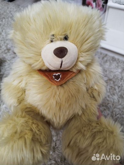 Плюшевый медведь мишка Тедди жёлтый рыжий