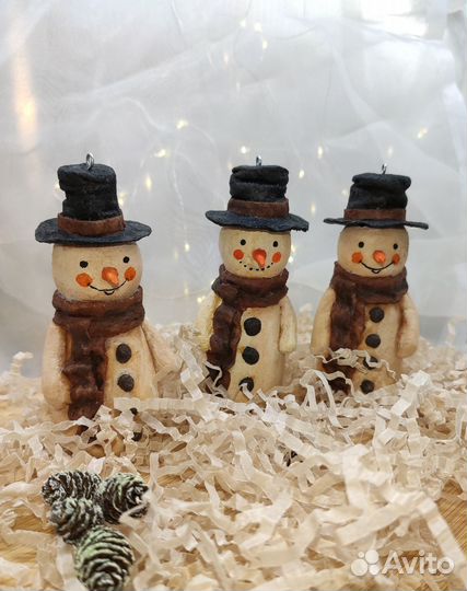 Ватная игрушка Снеговик