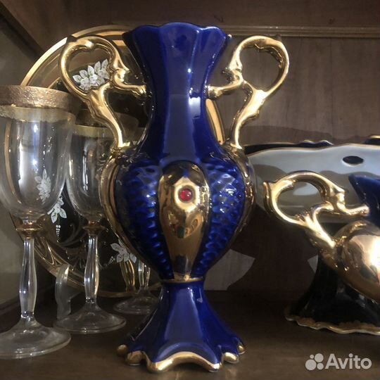 Кобальтовый фарфоровый набор