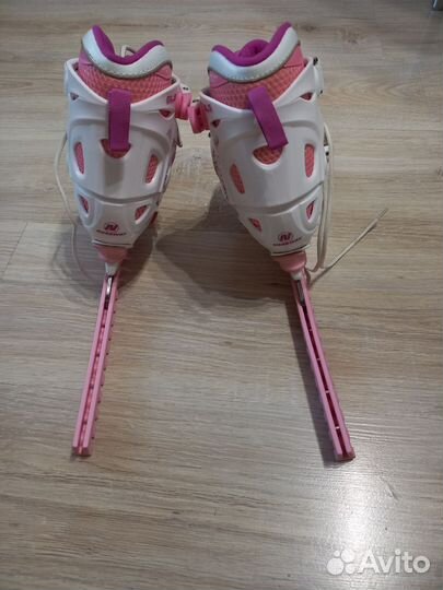 Коньки детские, раздвижные. Размер 27-30