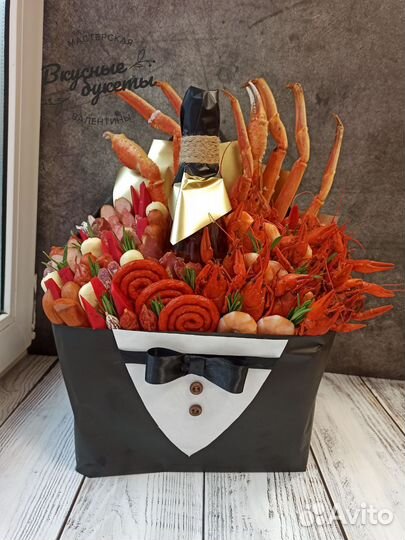 Съедобные букеты из морепродуктов