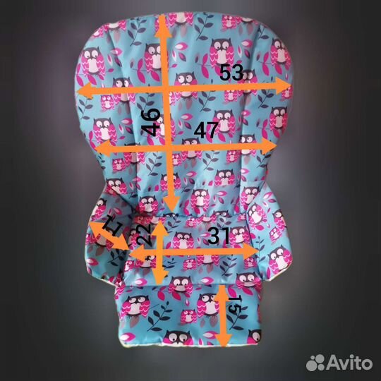 Двухсторонний чехол на стульчик новый