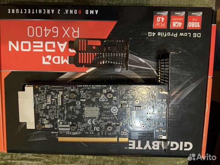 Видеокарта rx6400 gigabyte