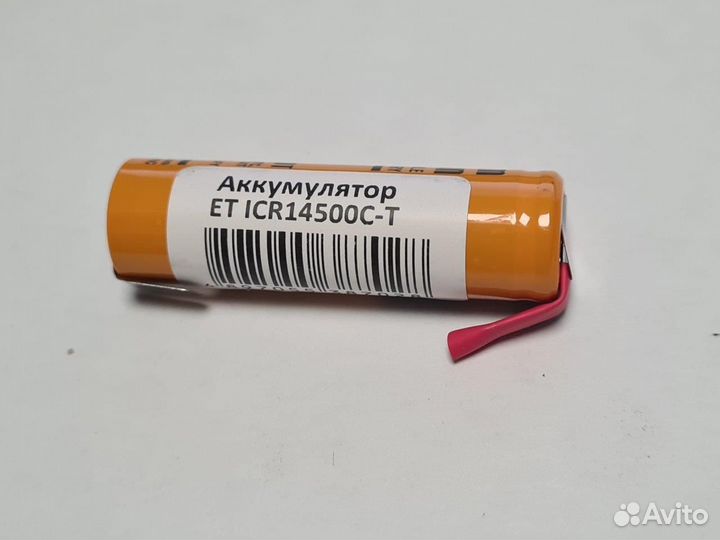 Аккумулятор ET ICR14500C-T 3.7В Li-Ion с выводами