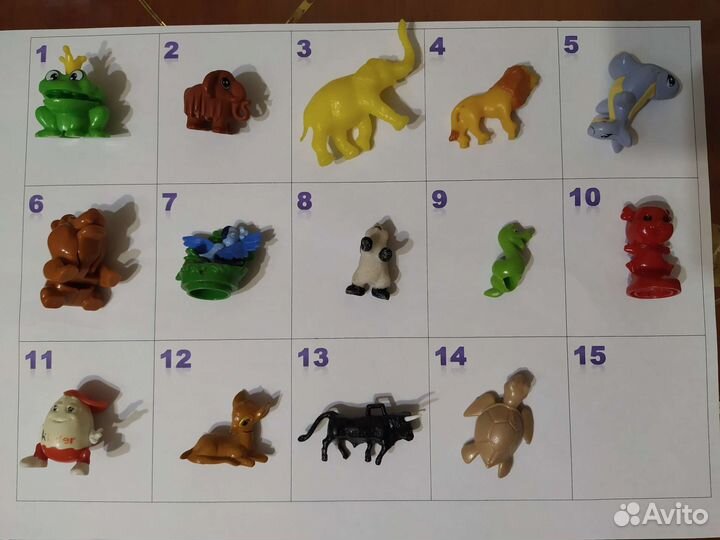 Детальки, старенькие фигурки, некомплект, вкладыш