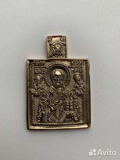 Икона медная Николай Чудотворец