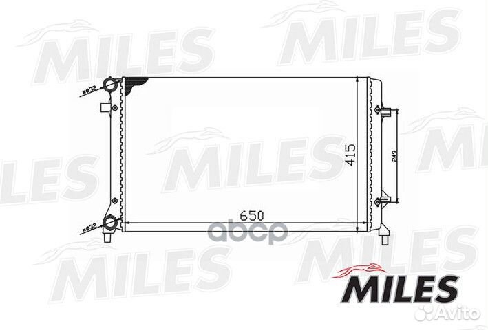 Радиатор (механическая сборка) VAG A3 1.4-2.5/2