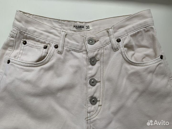 Бежевые джинсы pull&bear