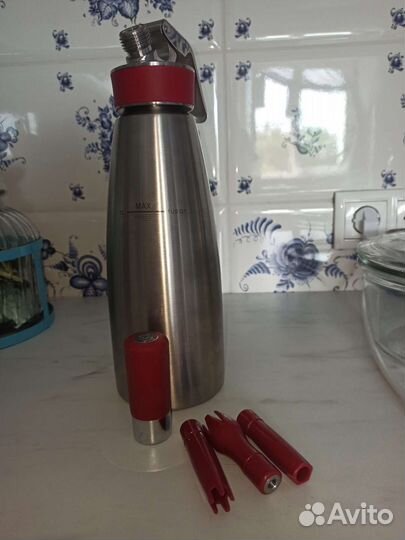 ISi Кремер-сифон Gourmet Whip 1л + 72 баллончика