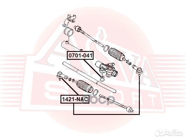 Наконечник рулевой тяги перед 1421NAC asva