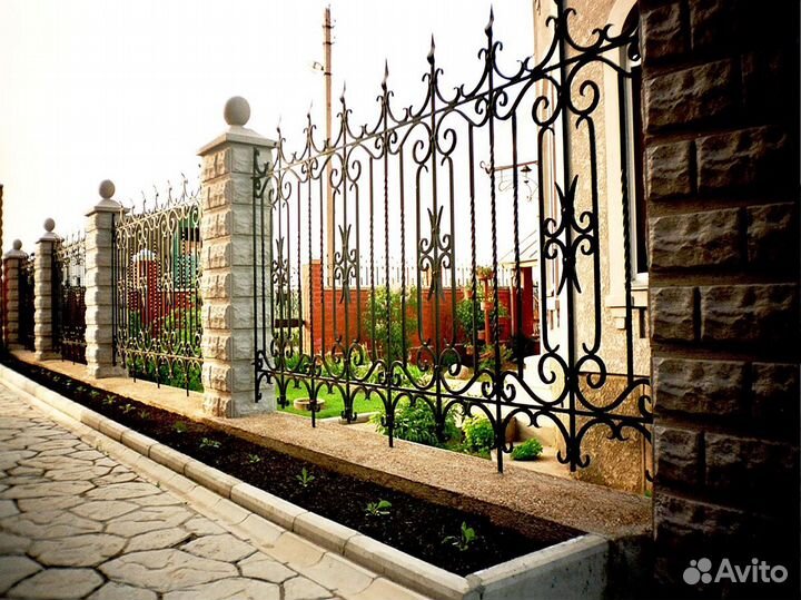 H2Заборы на дачу с ковкой 3Д на заказ 2 метра/h2 p