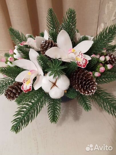 Новогодняя композиция на стол