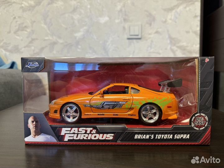 Модель авто Toyota Supra, F&F, jada, 1:24