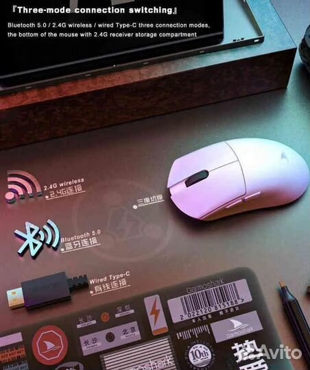 Игровая мышь беспроводная, проводная Darmoshark M3