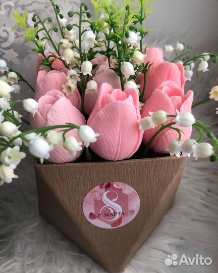 Букет из мыла тюльпаны