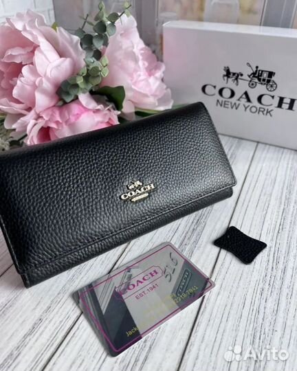 Кошелек Coach кожаный новый