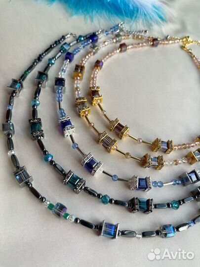 Чокеры из горного хрусталя