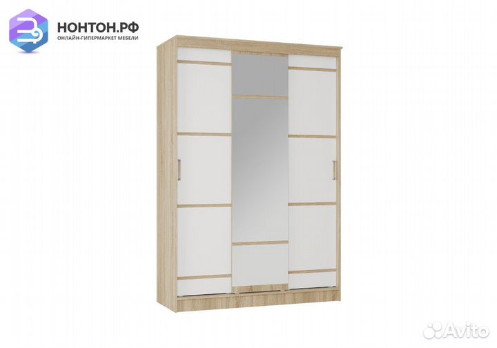 Шкаф-купе Сакура 1.5 м дуб сонома / белый