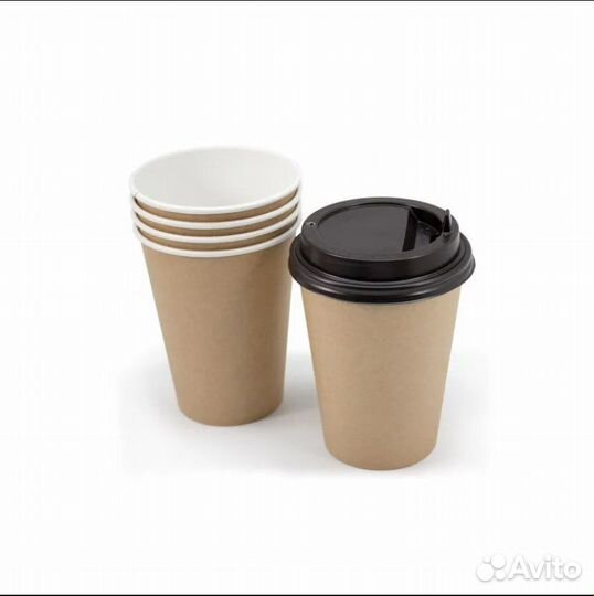 Стаканы бумажные,крышки