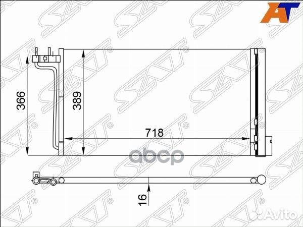 Радиатор кондиционера Ford Focus 14-19 / C-MAX