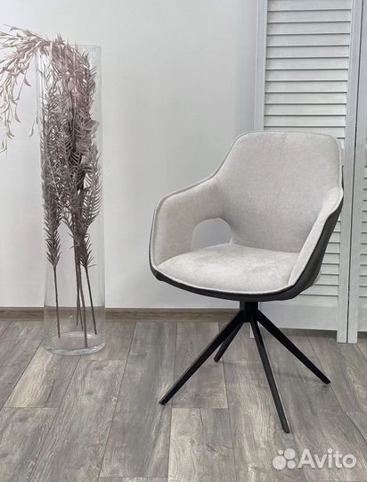 Стул rocks 180 град. Светло-серый ткань/кожзам