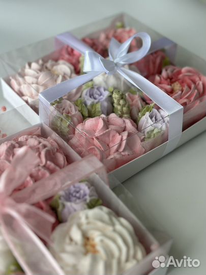 Цветы из зефира ручной работы