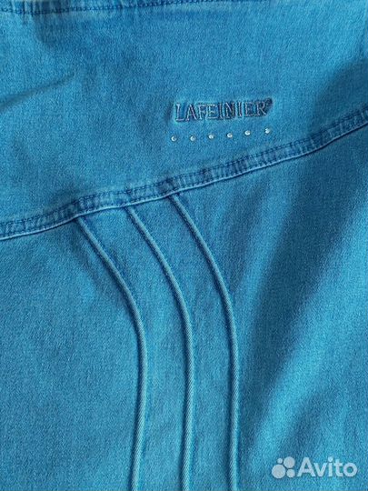 Джинсовая юбка длинная винтаж 50-52