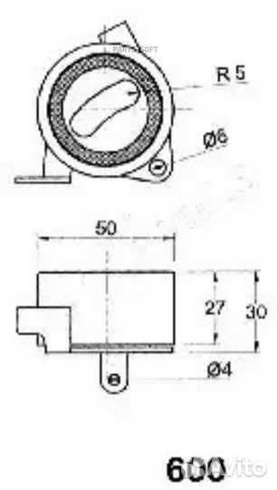 Japanparts BE600 Ролик натяжителя грм daihatsu Cha