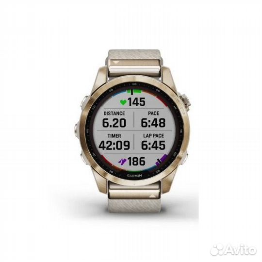 Garmin Fenix 7S – Sapphire Solar Cream Gold 2 ремн