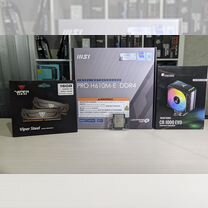 Новый комплект i5 12400f+h610+32gb ddr4+кулер