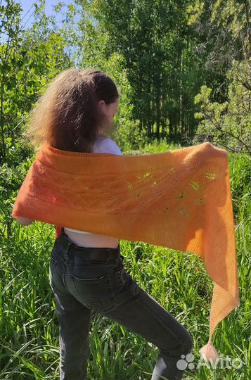 Шарф вязаный ручная работа