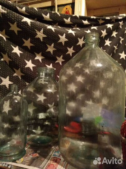 Бутыль стеклянная 20 литров, 10 литров, 3, 4, 5л