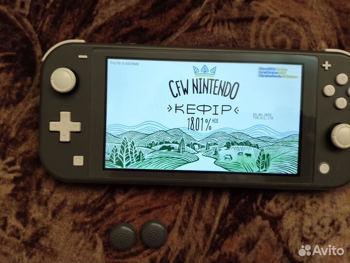 Прошитая Nintendo Switch lite (чип SX OS)