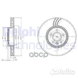 Диск тормозной BG4123 Delphi