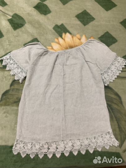 Блузка натуральный лён хлопок 52 54