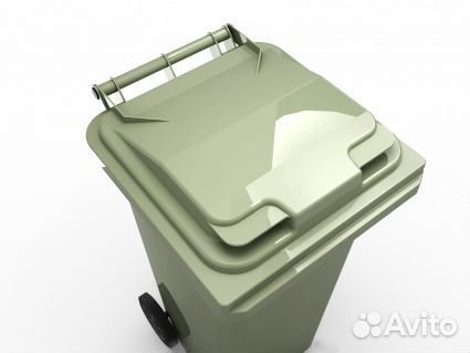 Контейнер для мусора 120 л с крышкой на колесах